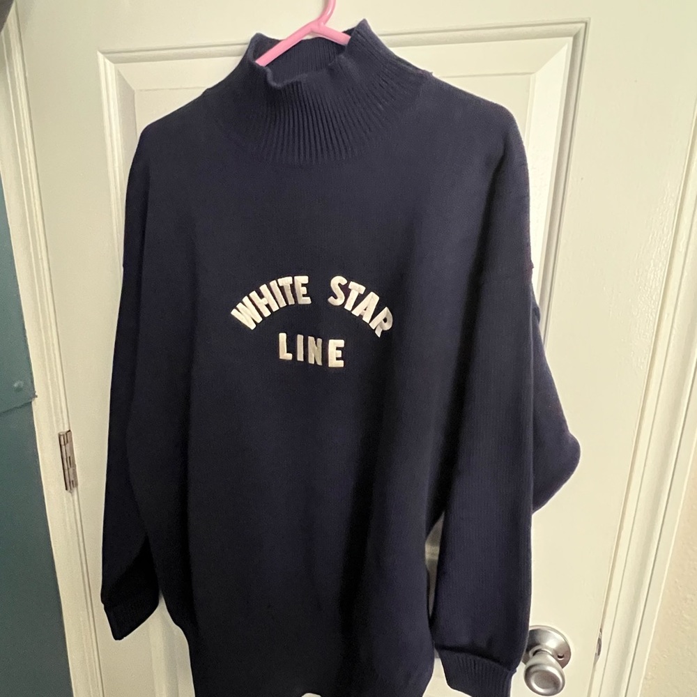 Titanic White Star Line Crew Sweater Reproduction by J. Peterman